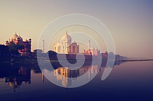 Taj Mahal India Seven Wonders Concept