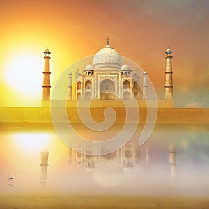 Taj Mahal India Sunset