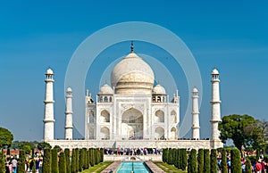 The Taj Mahal, the most famous monument of India. Agra - Uttar Pradesh