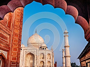 Taj Mahal Through A Mughal Arch