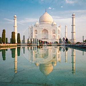 Taj Mahal at Sunrise in Agra, Uttar Pradesh, India