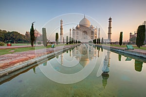 Taj Mahal at the sunrise, Arga, India
