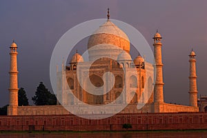 Taj Mahal at sunset