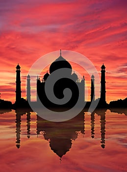 Taj Mahal sunset