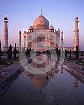 Taj Mahal at sunset, Agra, India.