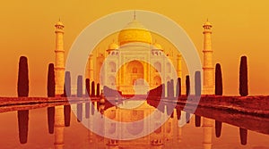 Taj Mahal Sunset, India