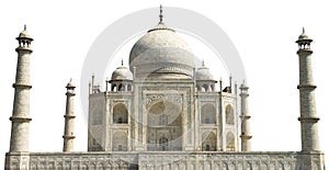 Taj Mahal, Travel Agra, India, Isolated photo