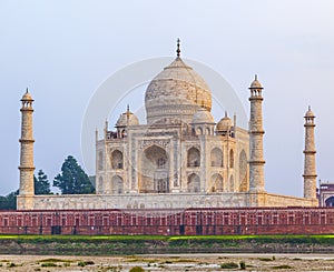 Taj mahal from yamuna river