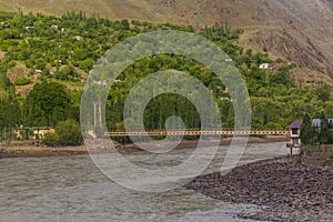 Tajik Afghan Friendship Bridge across the Panj Riv