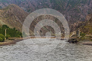 Tajik Afghan Friendship Bridge across the Panj Riv