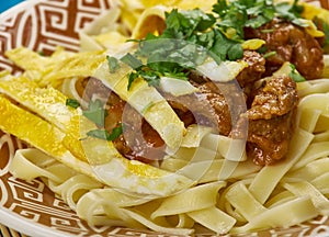 Tajik dish with noodles