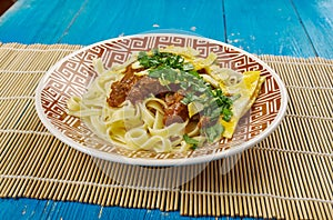 Tajik dish with noodles