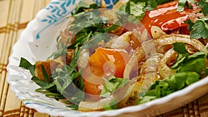 Tajik dish with pita bread