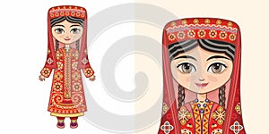 Tajik girl in national costume