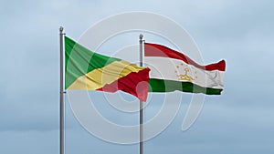 Tajikistan and Congo-Brazzaville flag