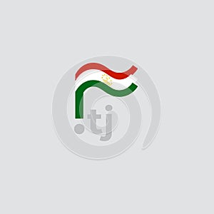 Tajikistan flag icon. Original simple design of the tajik flag, map marker. Design element, template national poster with tj