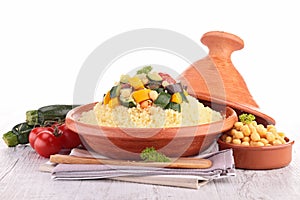 Tajine with vegetarian couscous