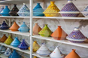 Tajines in the market, Marrakesh,Morocco