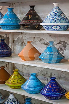 Tajines in the market, Marrakesh,Morocco