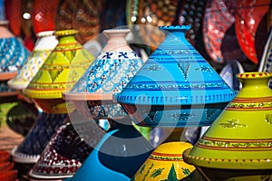 Tajines in the market, Marrakesh,Morocco