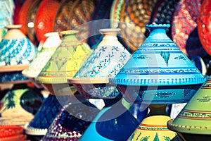 Tajines in the market, Marrakesh,Morocco