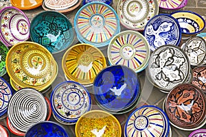 Tajines in the market, Morocco