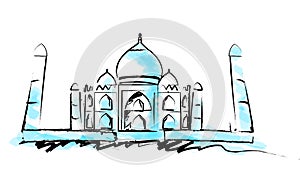 Tajmahal, illustration, Indian