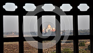 Tajmahal From The Red Agra Fort