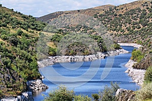 Tajo river near The village of AlcÃ¡ntara