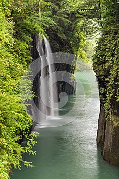 Takachiho gorge and waterfall in Miyazaki, Kyushu, Japan