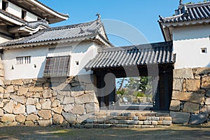 Takamatsu Castle Tamamo Park in Takamatsu, Kagawa, Japan. The Castle originally built in 1590 and
