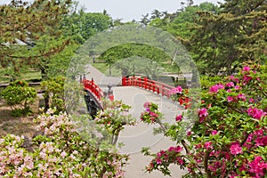 Takaoka-bashi Bridge of Hirosaki Castle, Hirosaki city, Japan