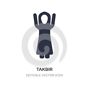 takbir icon on white background. Simple element illustration from People concept