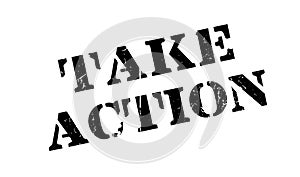 Take Action rubber stamp