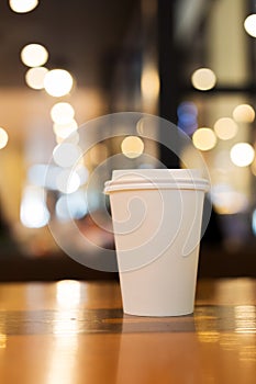 Take away coffee cup empty blank copy space for your design text