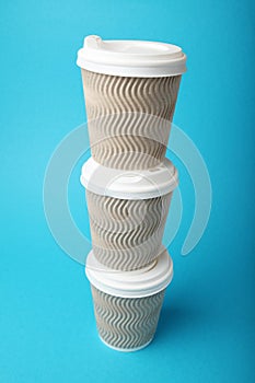 Take away cup, coffee overdose concept