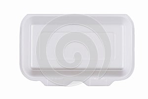 Take away fast food packaging on white background