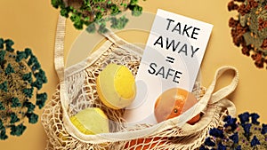 Take away food during coronavirus pandemic