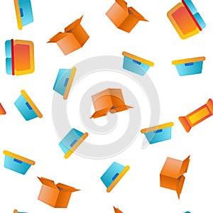 Take Away Food Vector Seamless Pattern