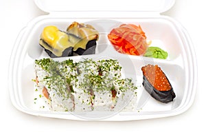 Take away sushi tray