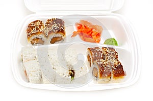 Take away sushi tray