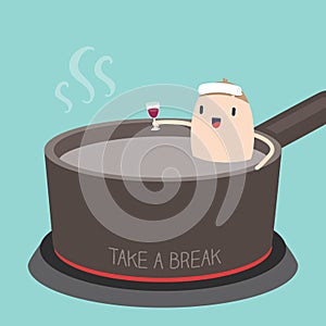 Take a Break cartoon Illustration