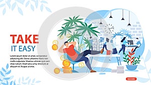 Take it Easy and Relax Motivating Landing Page