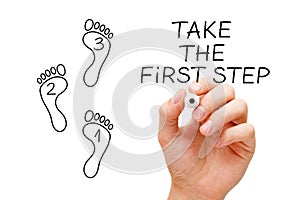 Take The First Step Footprint Concept