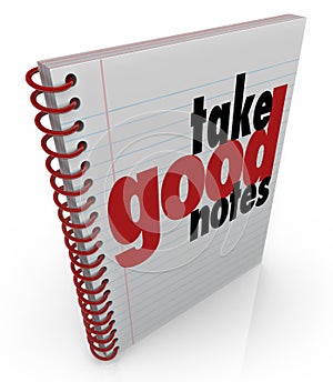 Take Good Notes Class Lecture Write Important Facts School Learn