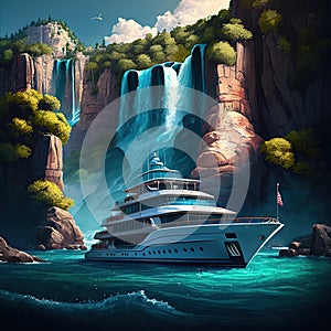 Yacht Adventure Ocean Wall Art Print