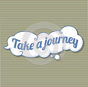 Take a journey sticker icon, cartoon style photo