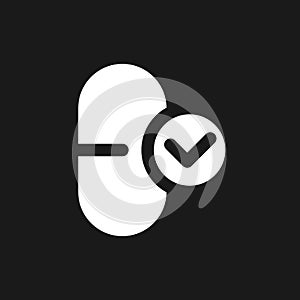 Take medication dark mode glyph ui icon