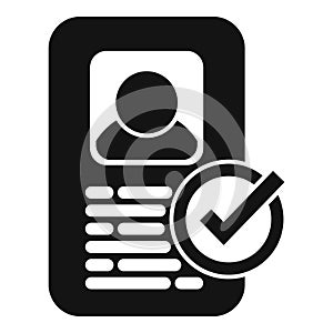 Take new cv candidate icon simple vector. Human staff
