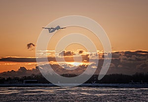 Take off at sunrise